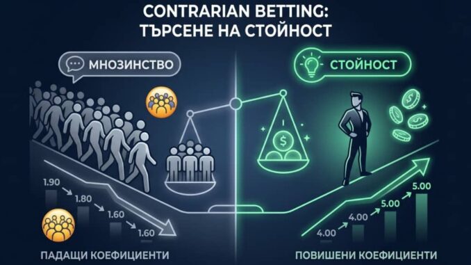 Залози срещу масовото мнение: как работи Contrarian Betting стратегията